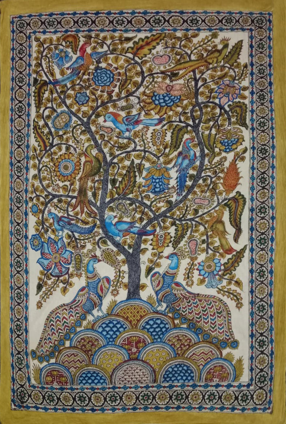 Tree of life with birds in Kalamkari by Kanukurthi Guna Sekhar Sai Thumbnail
