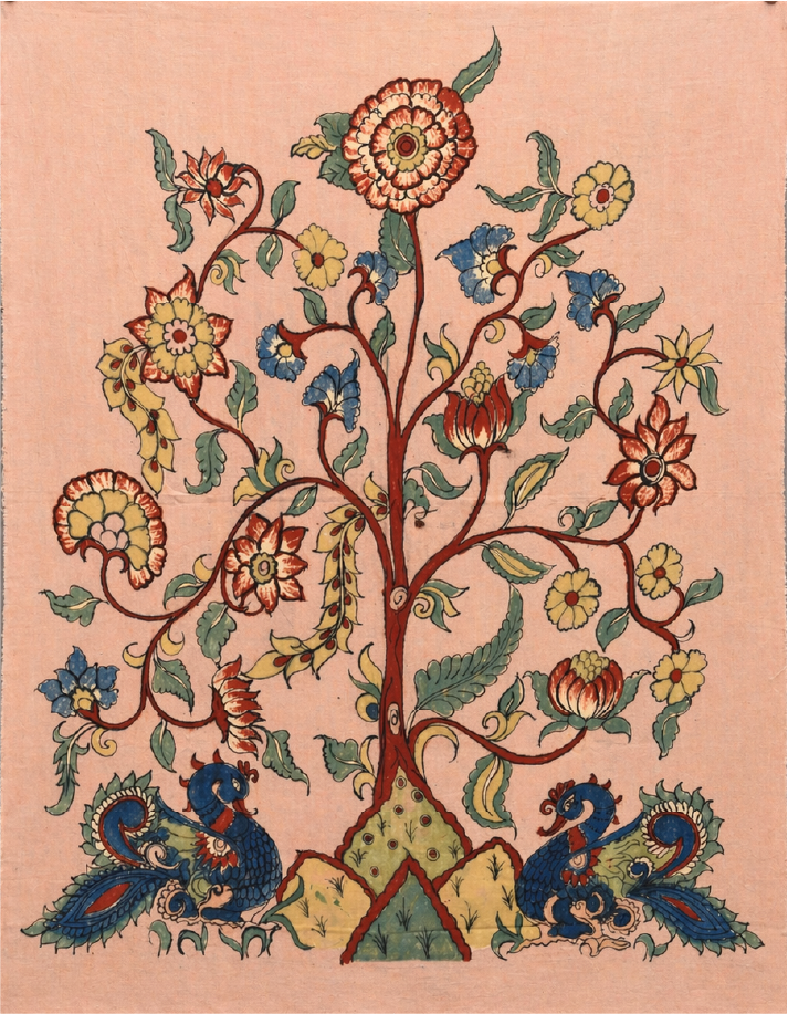 Tree of life with peacocks in Kalamkari by Ghanshyam Sarode Thumbnail
