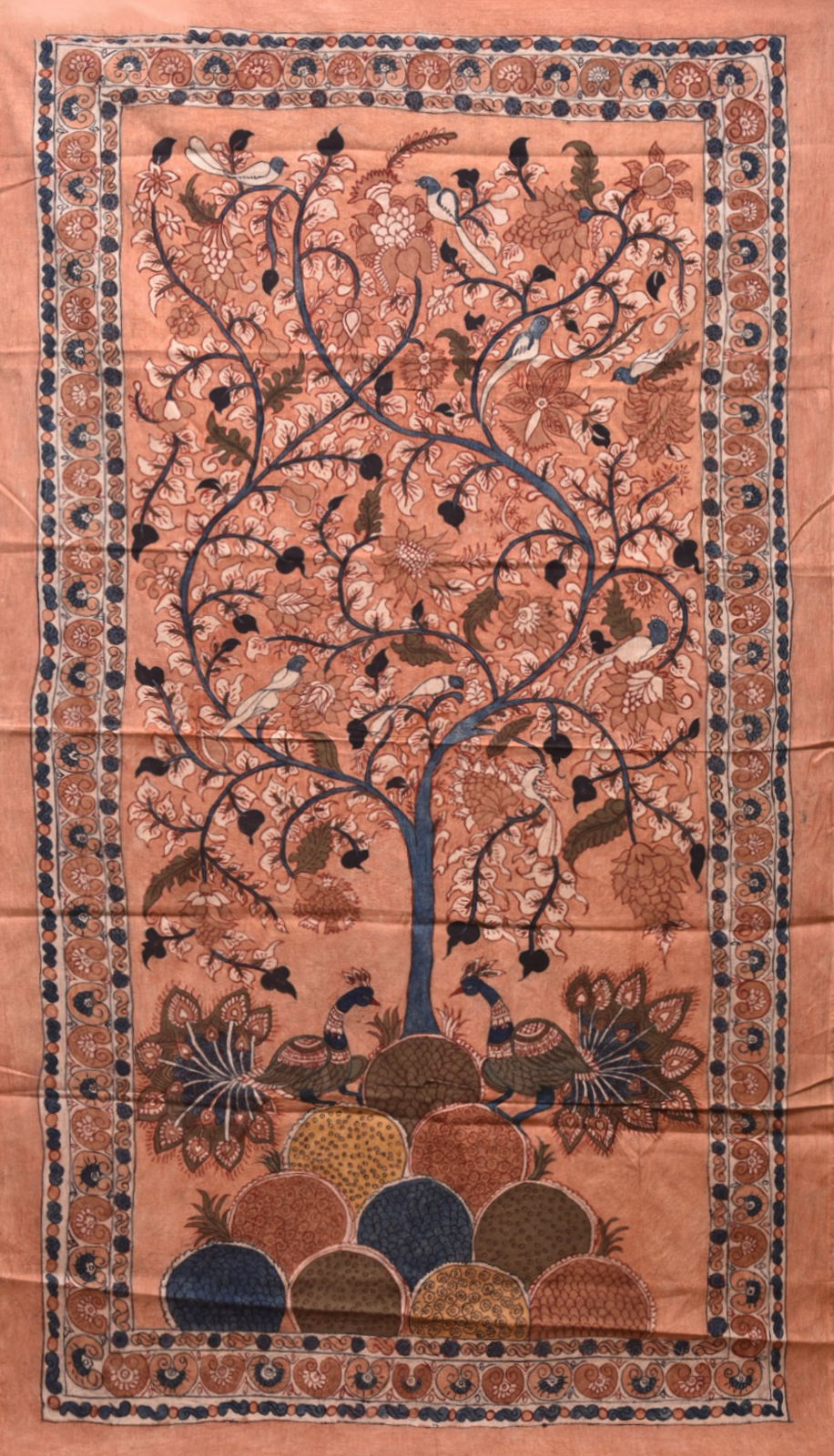 Tree of life with peacocks in Kalamkari by Ghanshyam Sarode Thumbnail