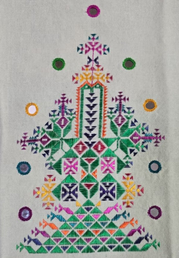 Tree with Mirror Work in Soof Embroidery by Daya Ben Thumbnail
