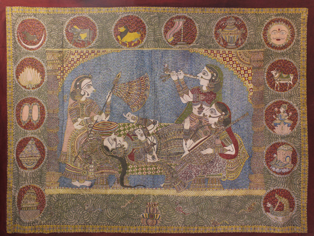 Trishala Mata and the Fourteen Auspicious Dreams in Mata ni Pachedi by Dilip Chitara Thumbnail