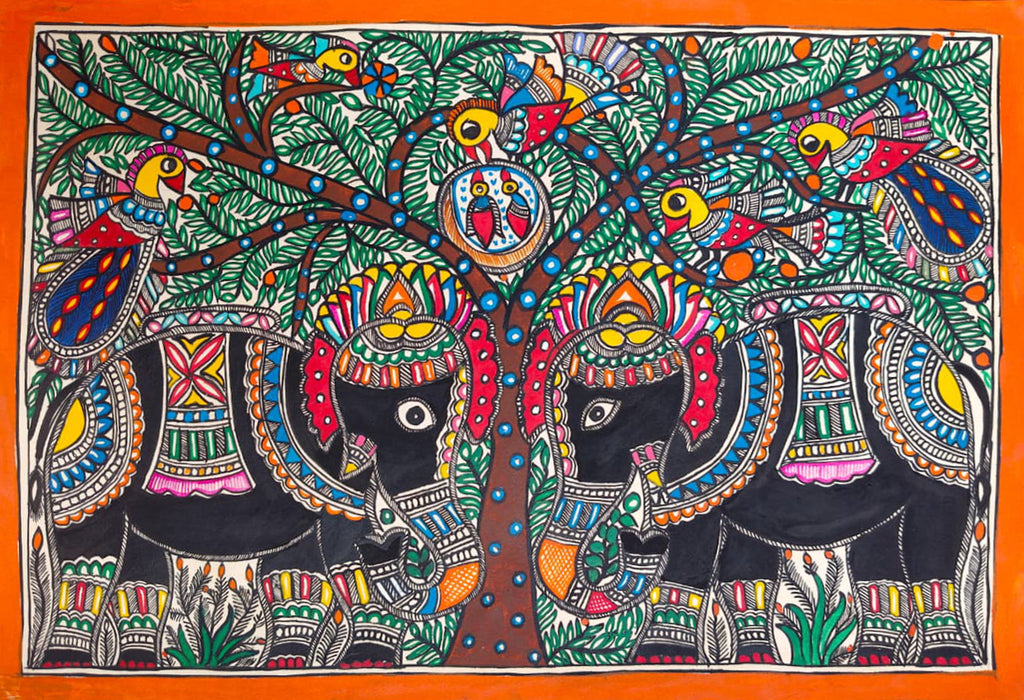 Under the canopy in Madhubani by Ambika Devi Thumbnail