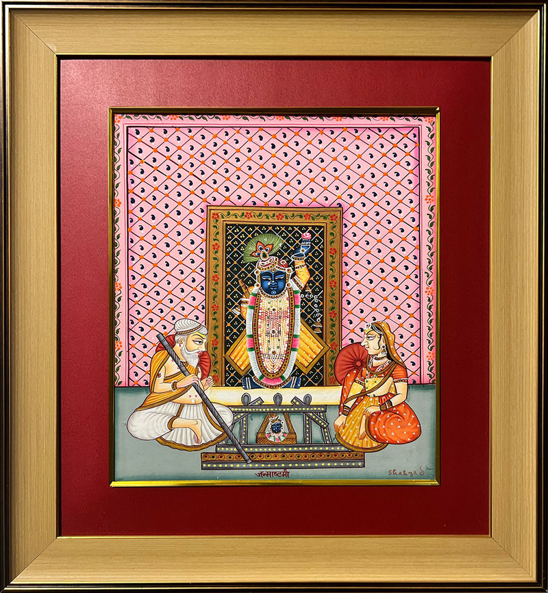 Buy Worshipping Shrinathji In Pichwai by Shehzaad Ali Sherani