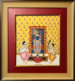 Buy Worshipping Shrinathji In Pichwai by Shehzaad Ali Sherani