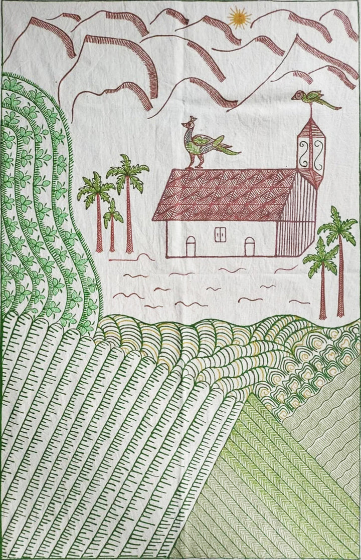 My village Rogan painting by Rizwan Khatri Thumbnail