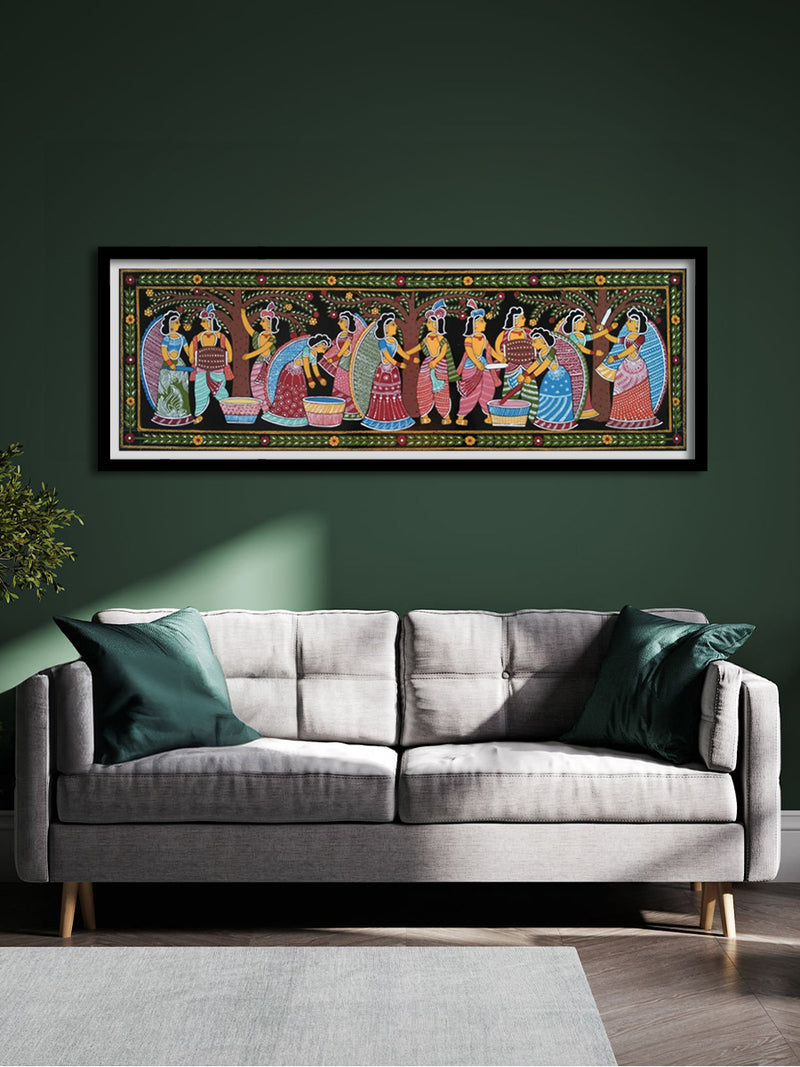 Order Online Holi scene in Tikuli painting by Ashok Kumar
