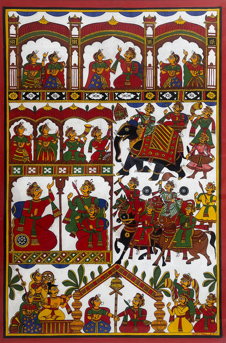 Buy The Sacred Union: Celebration of Pabuji's Kalyan Phad Painting by Kalyan Joshi