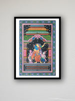 Nurturing Devotion: Divinity in Pattachitra's Art Pattachitra Painting on a canvas by Apindra Swain for sale
