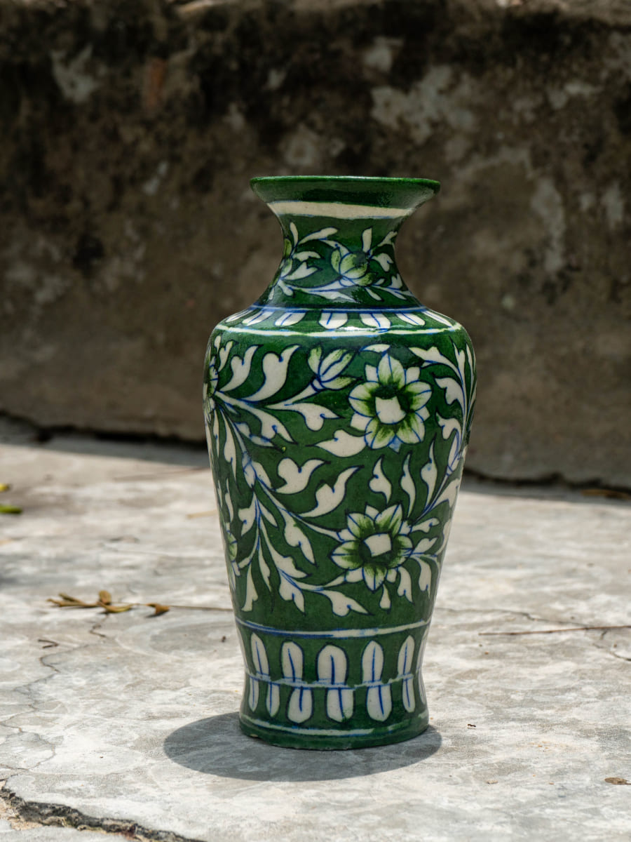 Blooms of Tranquility - A Tale that Transcends Generations Blue Pottery By Gopal Saini for sale