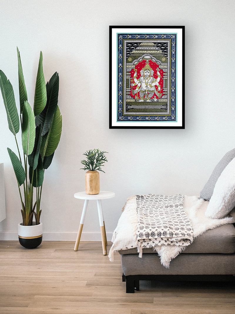 Purchase The Pattachitra Artwork of Lord Ganesh Pattachitra Painting on a canvas by Apindra Swain