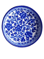 Order Online Blue Flowers in Blue Pottery Plates by Vikram Kharo