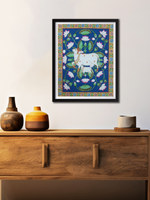 Order Today Cow and a lotus pond pichwai art