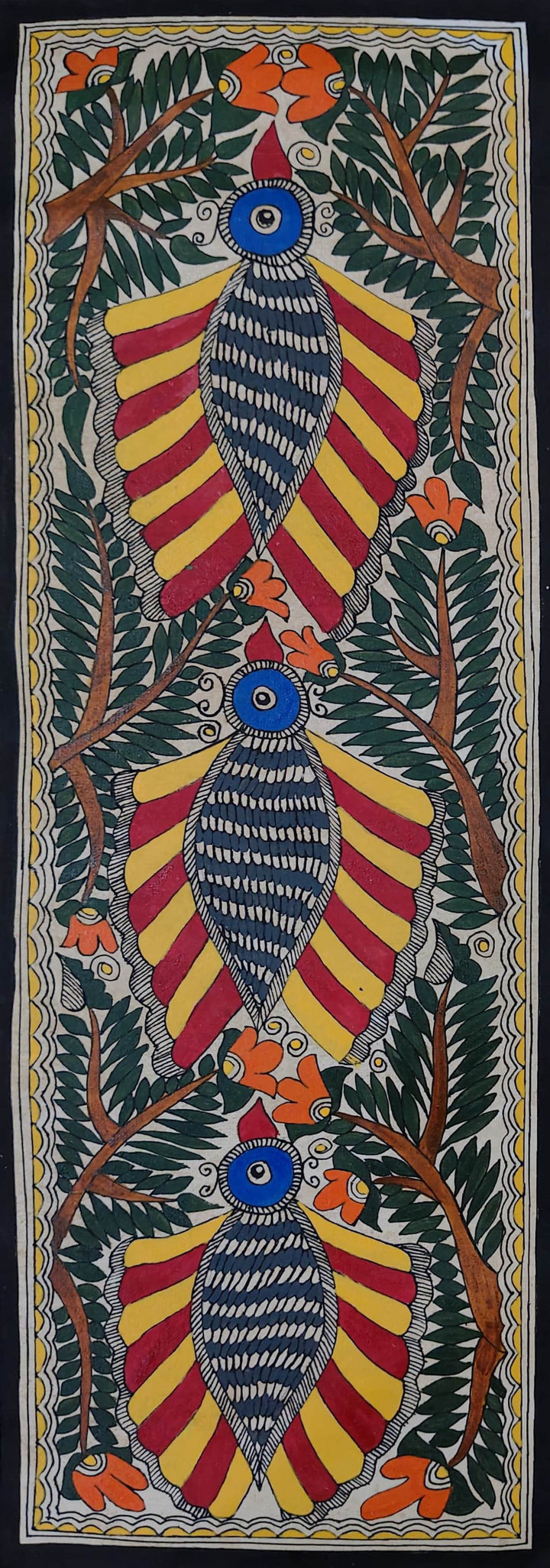 Bird in Madhubani by Ambika Devi Thumbnail