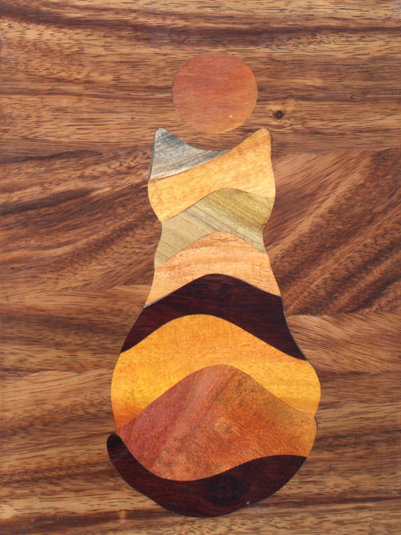 Buy Cat in Mysore Rosewood Inlay by Mohan Kumar