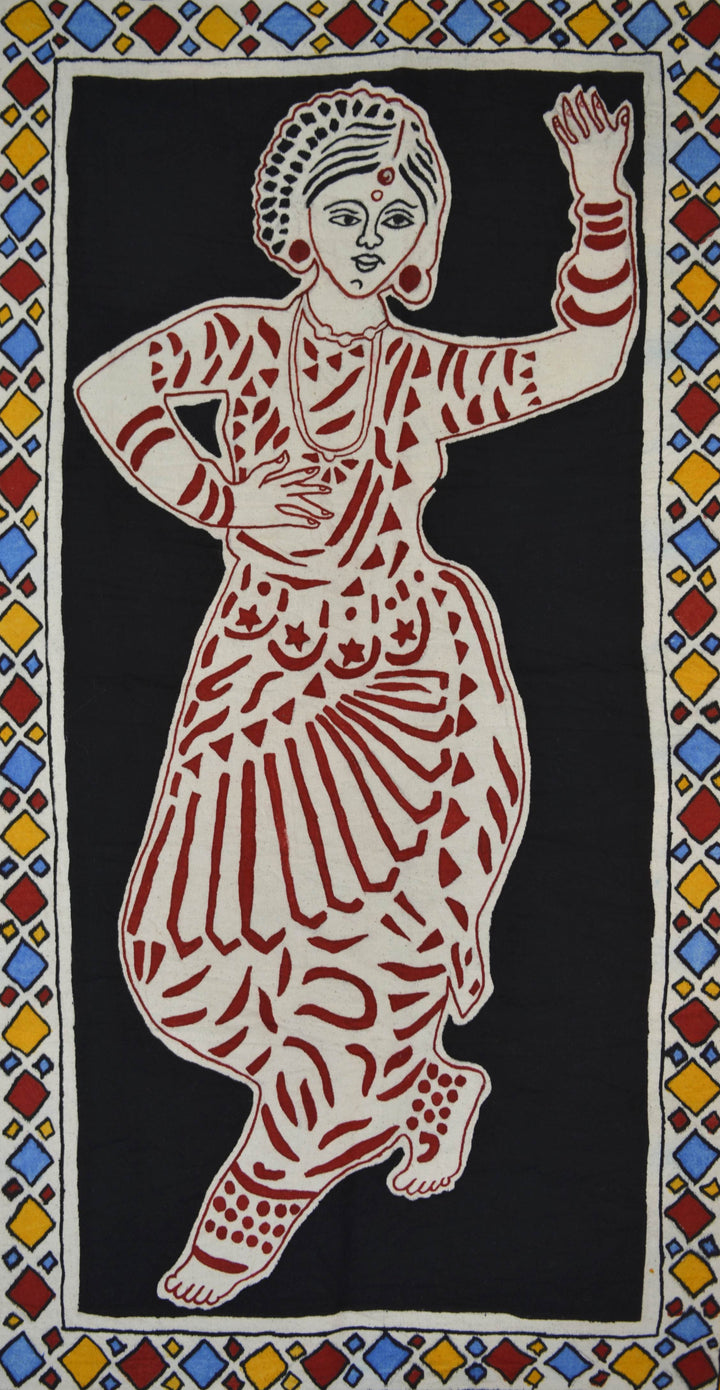 Classical Dancer in Kalamkari by K. Lakshminarayanan Thumbnail