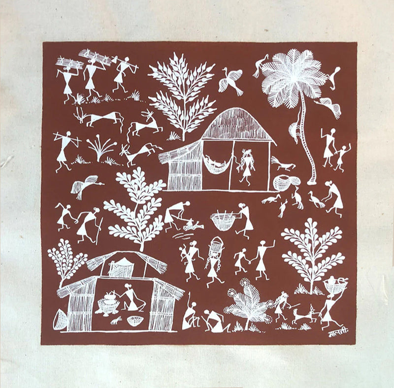 Buy Cultural Life of Warli Tribe, Warli Art by Dilip Bahotha