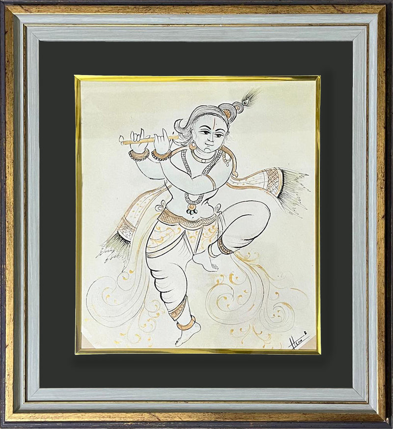 Buy Dancing Krishna in Mysore painting by Hemalatha B
