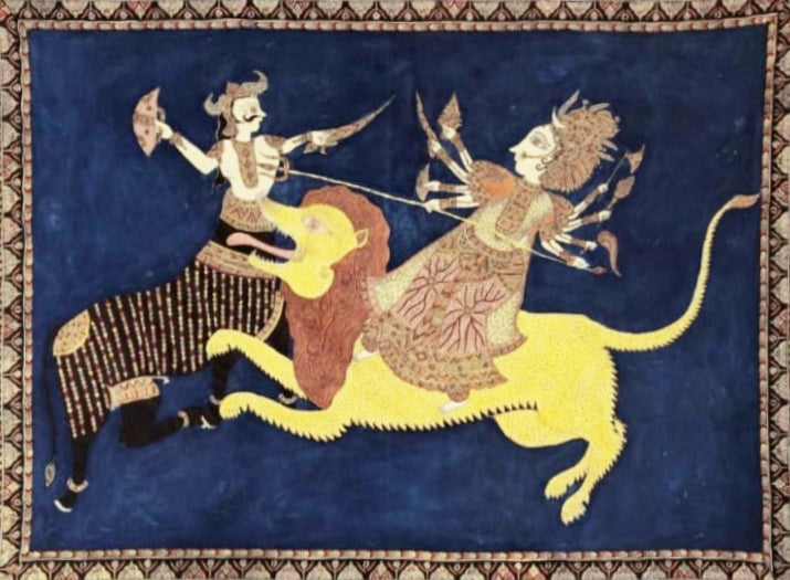 Durga Mata Mata Ni Pachedi By Vasant Manubhai Chitara For Home Decor Thumbnail