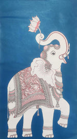 Buy Elephant and Lotus Contemporary Kalamkari by Harinath N
