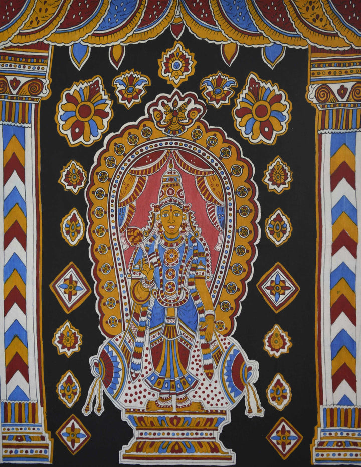Goddess Amman in Kalamkari by K. Lakshminarayan Thumbnail