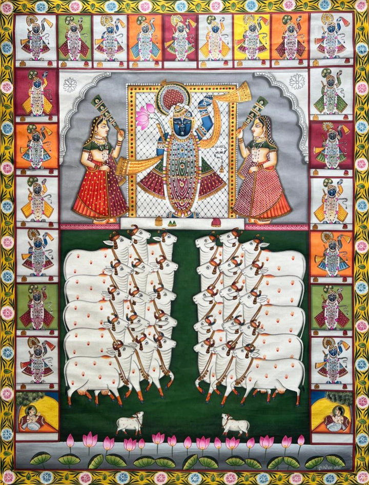 Shrinathji's Cosmic Display in Pichwai by Naveen Soni Thumbnail