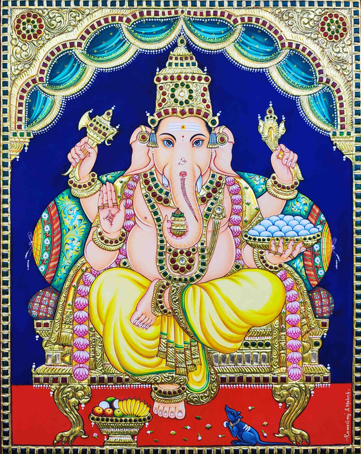 Lord Ganesha in Tanjore by  M. Mahesh Thumbnail