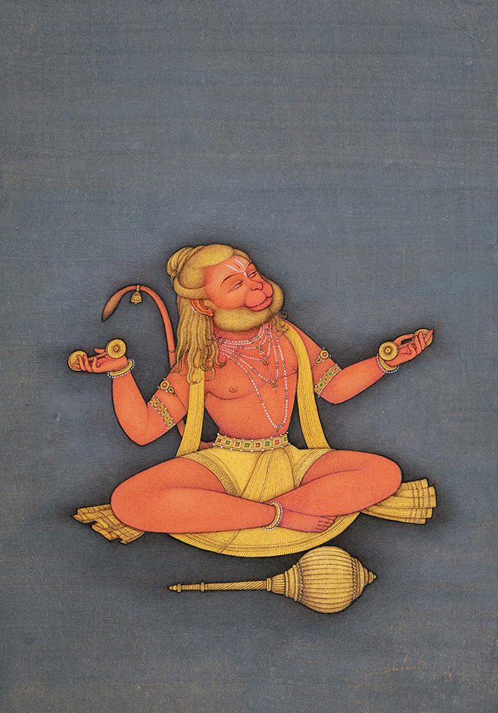 Lord Hanuman in Bikaner Art Print by Mahaveer Swami Thumbnail