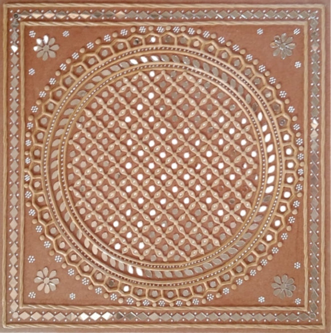 Buy Mirrorwork Intricate Lippan in Lippan by Nalemitha