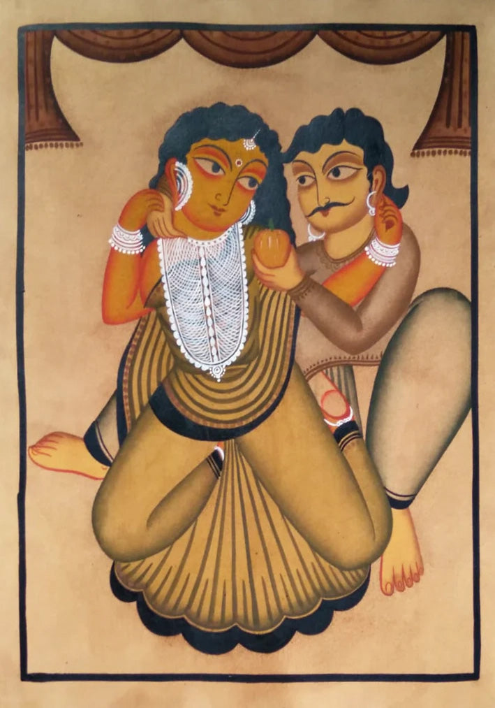 Moments of Togetherness: Kalighat Art by Bapi Chitrakar Thumbnail