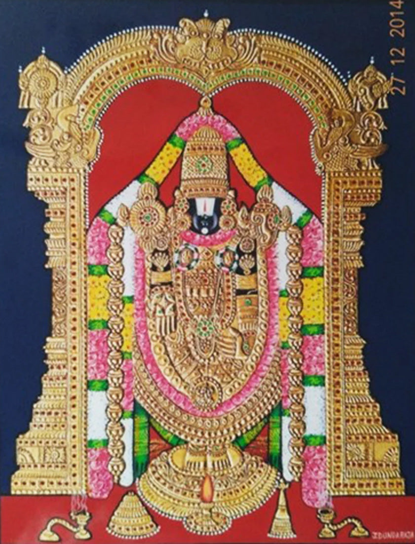 Buy Opulence of Tirupati Balaji: Mysore Painting by Dr. J Dundaraja
