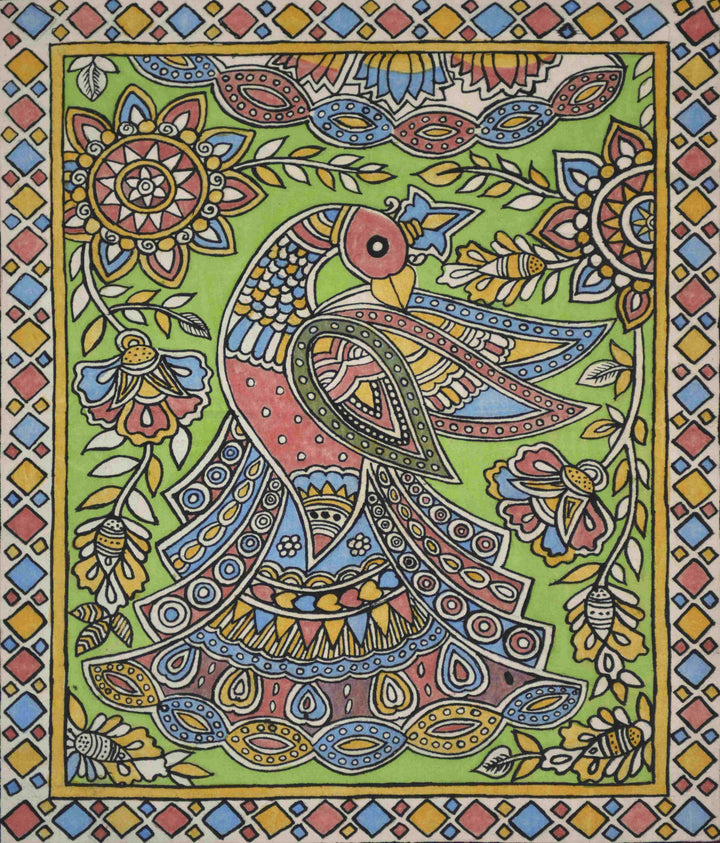 Peacock in Kalamkari by K. Lakshminarayan Thumbnail