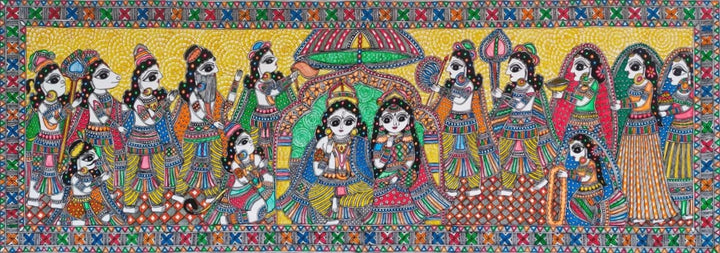 Ram Darbar in Madhubani by Ambika Devi Thumbnail