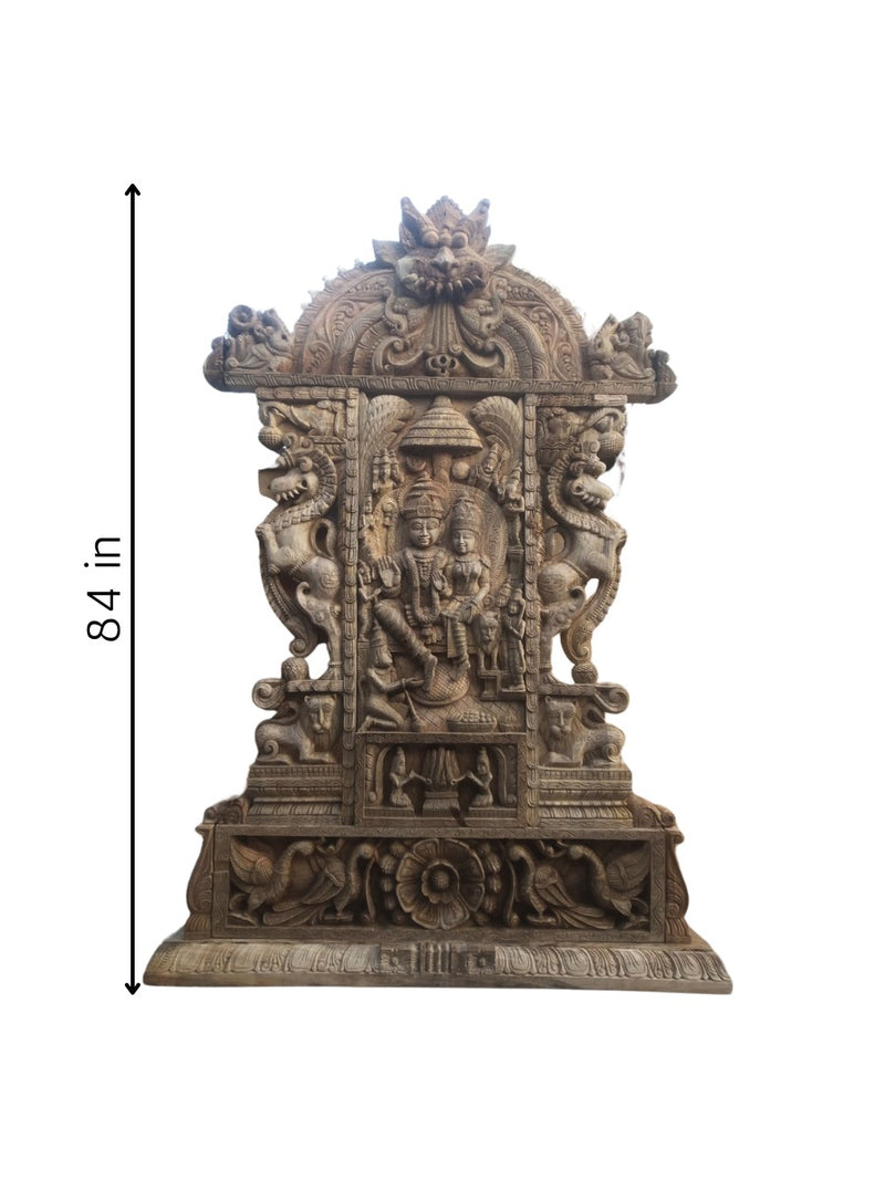 Ram and Sita in Wood carving for sale