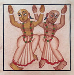 Buy Shikha of Devotees in Kalighat Painting by Bapi Chitrakar