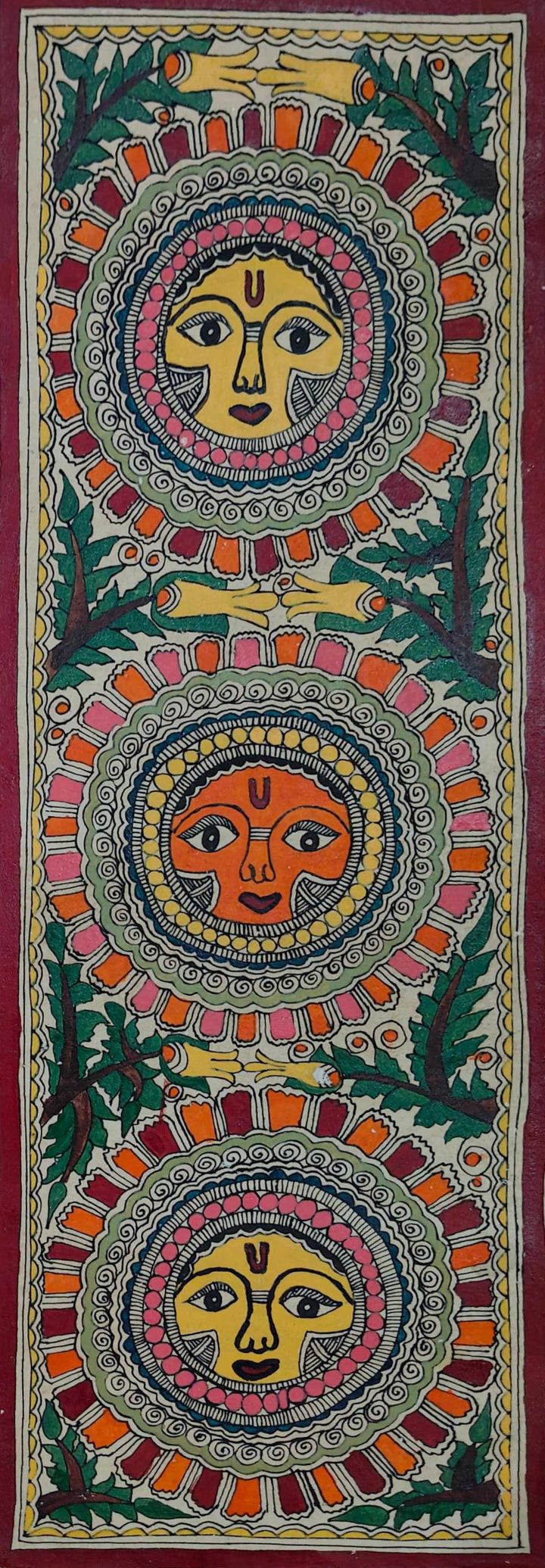 Sun in Madhubani by Ambika Devi Thumbnail
