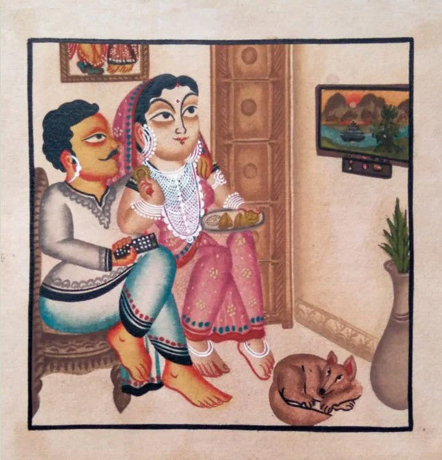 Tales of Family:Kalighat Art by Bapi Chitrakar Thumbnail