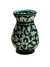 Shop Botanical Elegance: Tealight Glow in the Enchanted Green Pot Tealight holder Blue Pottery 