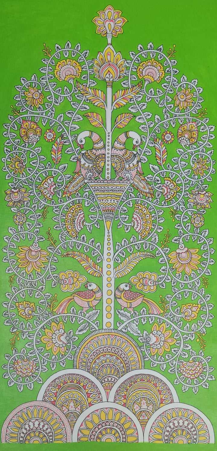 Tree of Life Contemporary Kalamkari Inspired Art by Harinath N Thumbnail