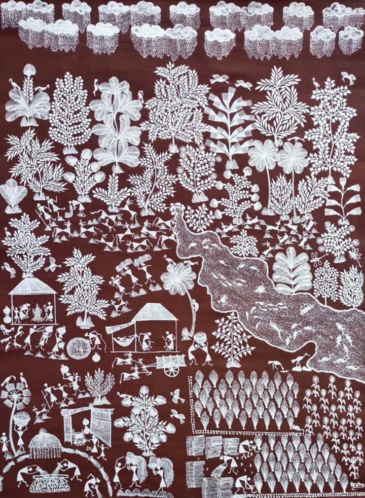 Warli Civilization, Warli Art by Dilip Bahotha Thumbnail
