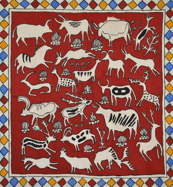 Wild Animals in Kalamkari by K. Lakshminarayanan Thumbnail