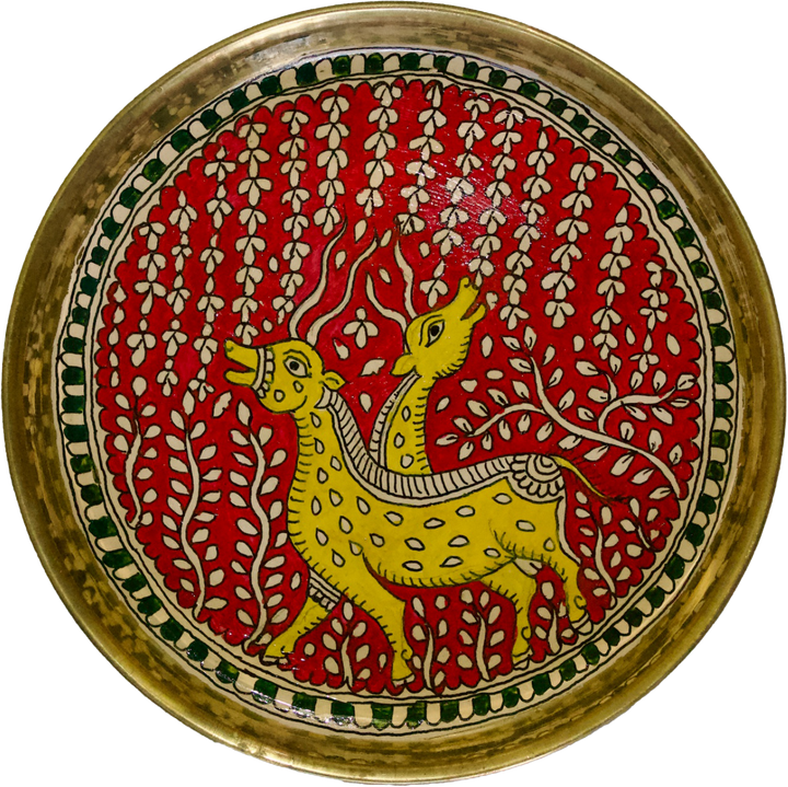 Horned Deers Mata Ni Pachedi By Dilip Chitara For Home Decor Thumbnail