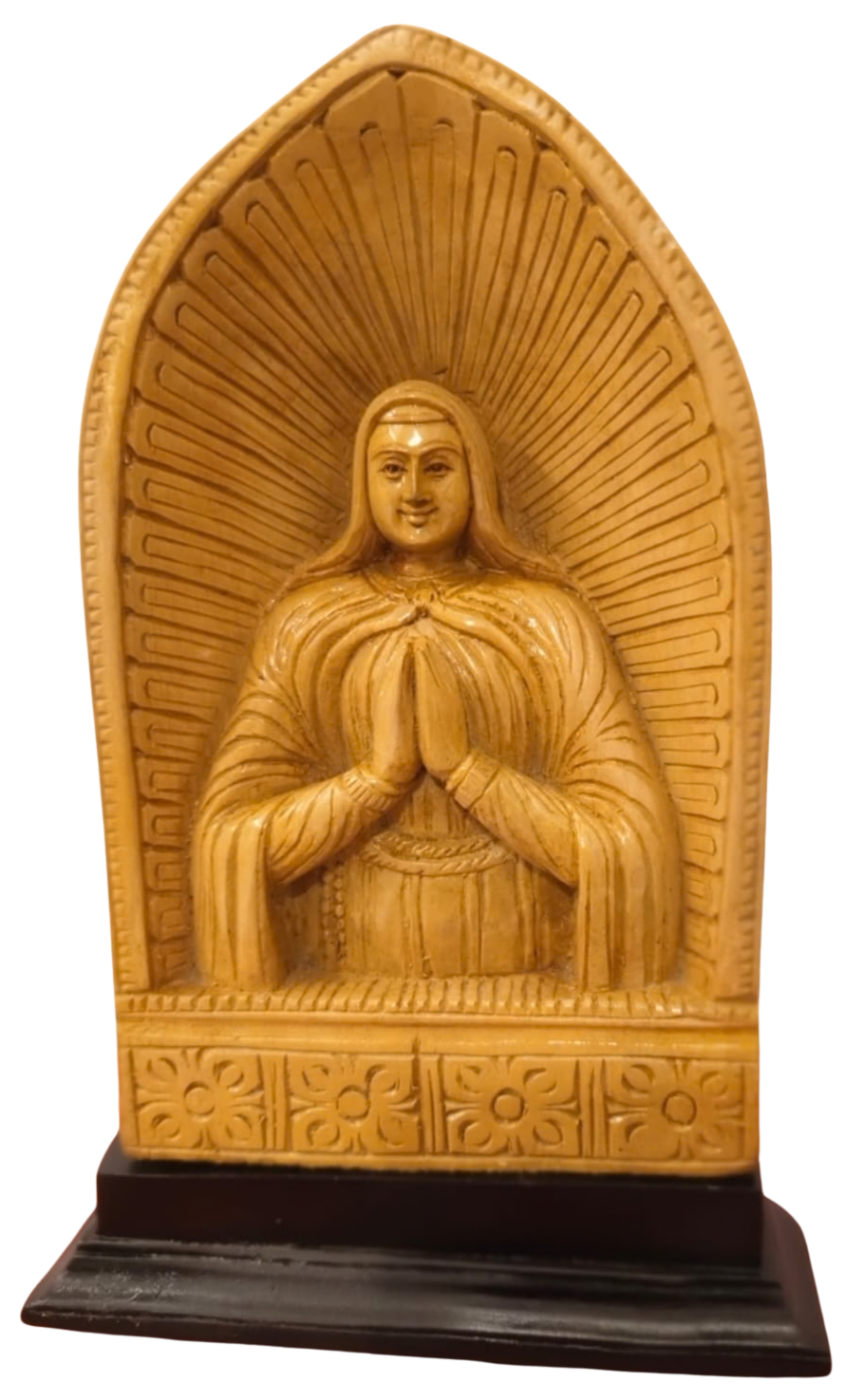 Mother Mary in Wood Carving by Diya Handicrafts Thumbnail