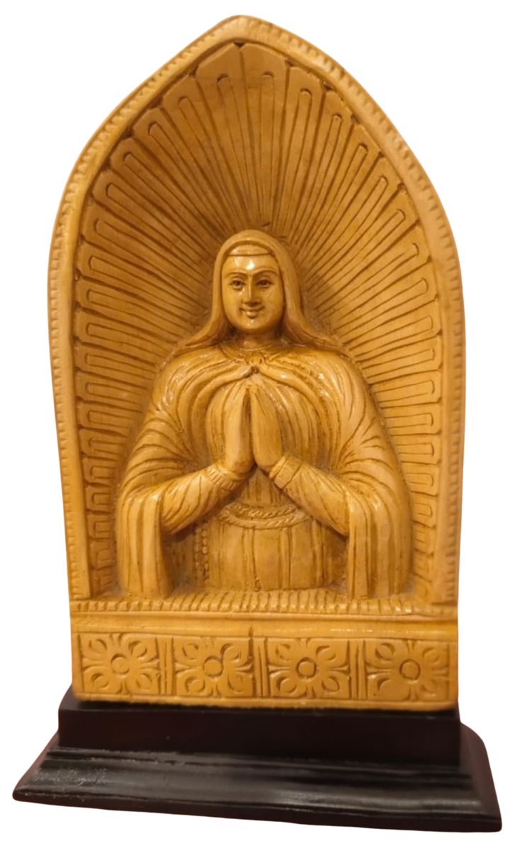 Mother Mary in Wood Carving by Diya Handicrafts Thumbnail