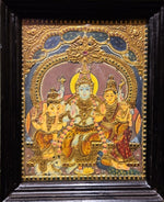 Buy The Ideal Family: Shiv Parivaar in Tanjore by Sheratone Antique Arts