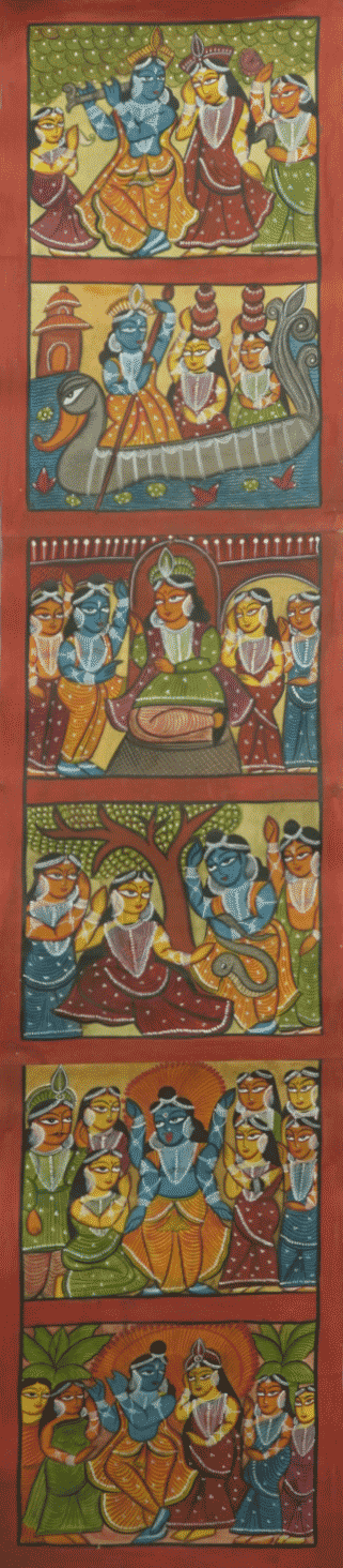 Lord Krishna In Bengal Pattachitra By Manoranjan Chitrakar Thumbnail