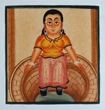 Purchase A Girl Seated on the Well in Kalighat by Bapi Chitrakar