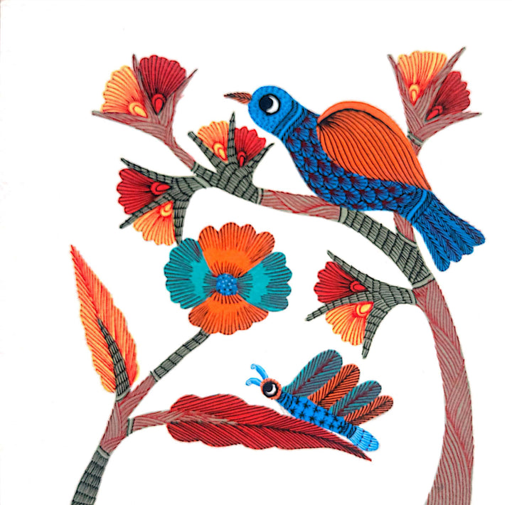 Bird In Gond by Kailash Pradhan Thumbnail