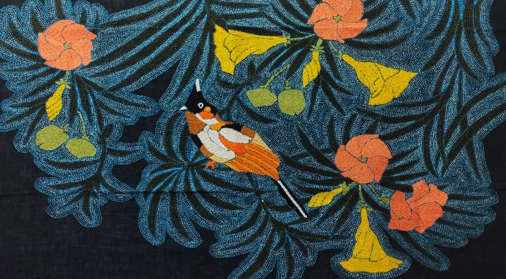 Buy Bird in Batik and Kantha by Kartik Manna