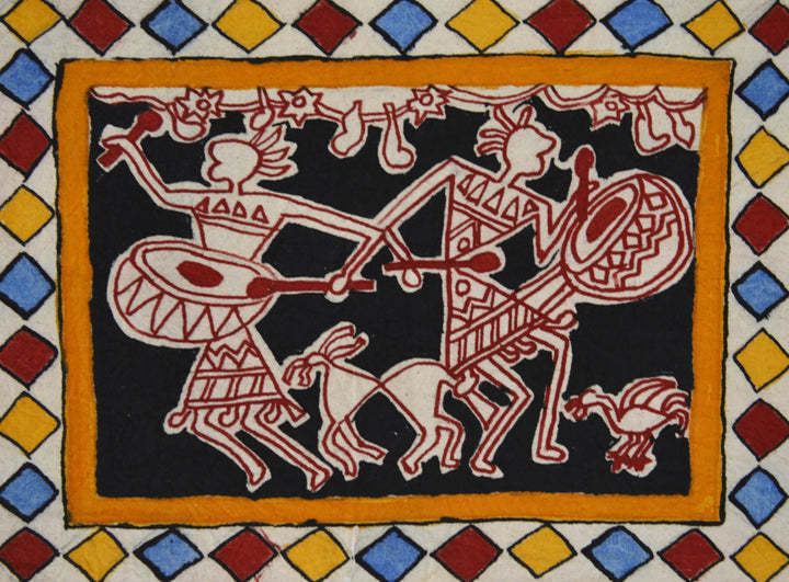 Celebration in Kalamkari by K. Lakshminarayanan Thumbnail