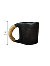 Cup and Saucer in Black Pottery for sale